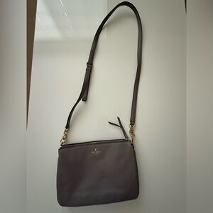 Kate Spade Metallic Gray Logo Bag